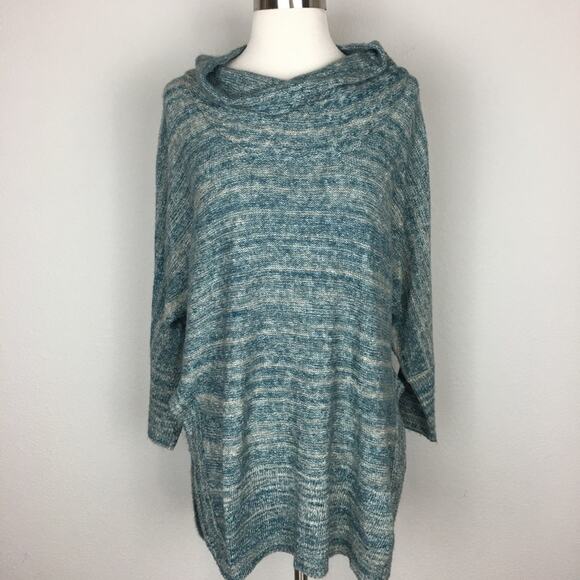 Field & Flower Oversize Teal Sweater Tunic Small - Picture 2 of 9